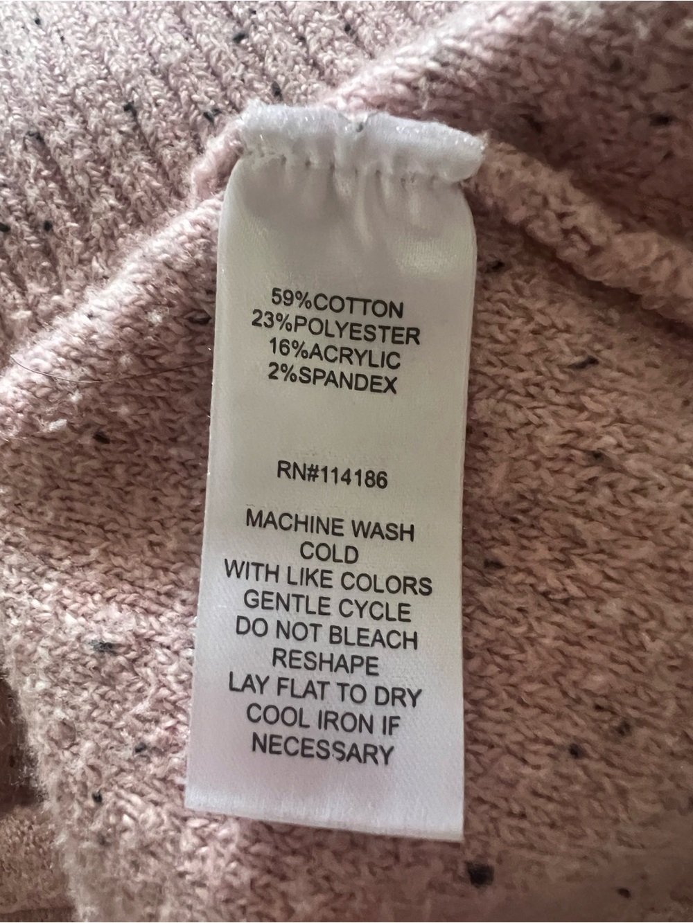 Frye Pale Pink Speckled Crewneck Sweater - Picture 4 of 6